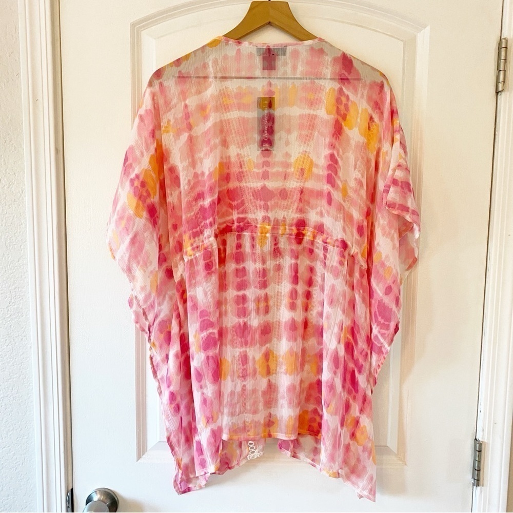 STEVE MADDEN Tie Dye Embroidered Swim Cover Up NWT Vacation - Picture 5 of 8